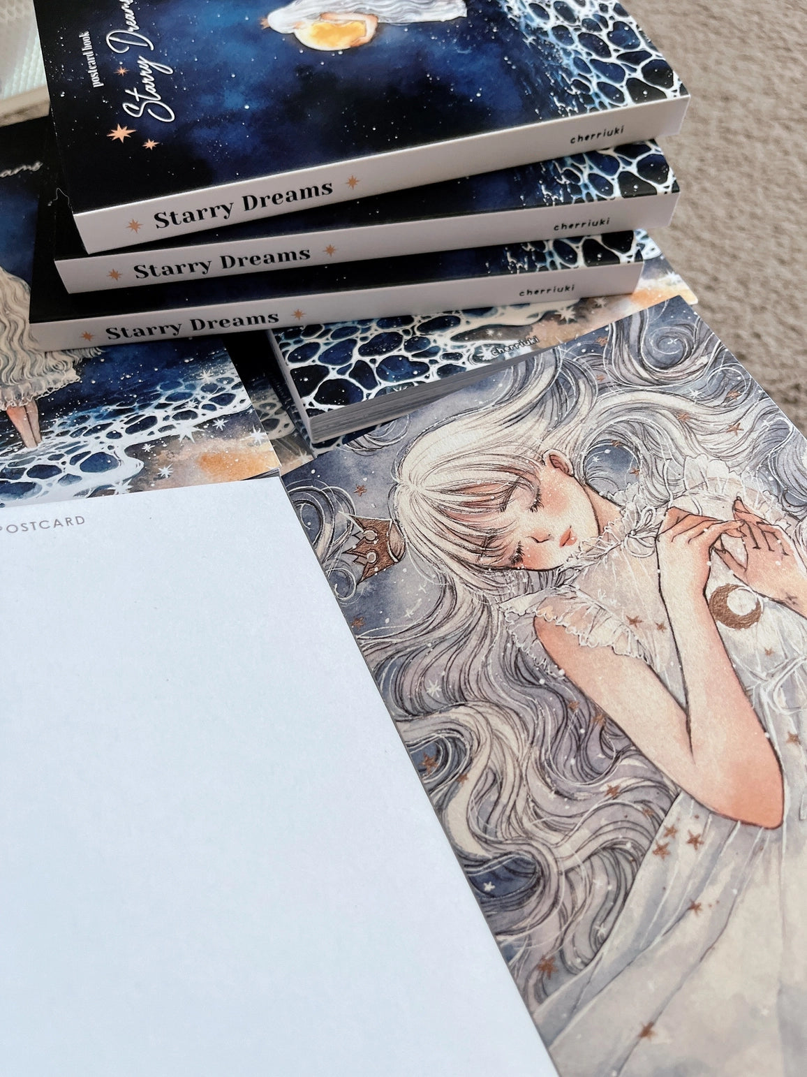 Cherry Rabbit - Starry Dreams Postcard Book