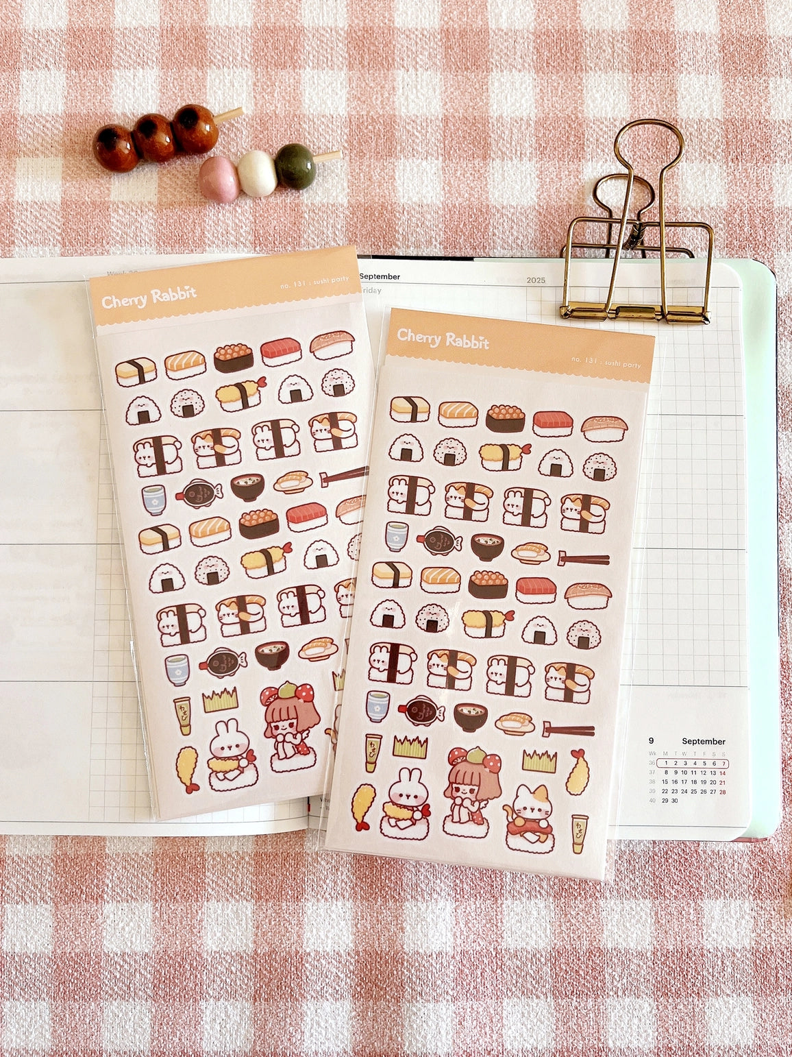 Cherry Rabbit - Sushi Party Sticker Sheet