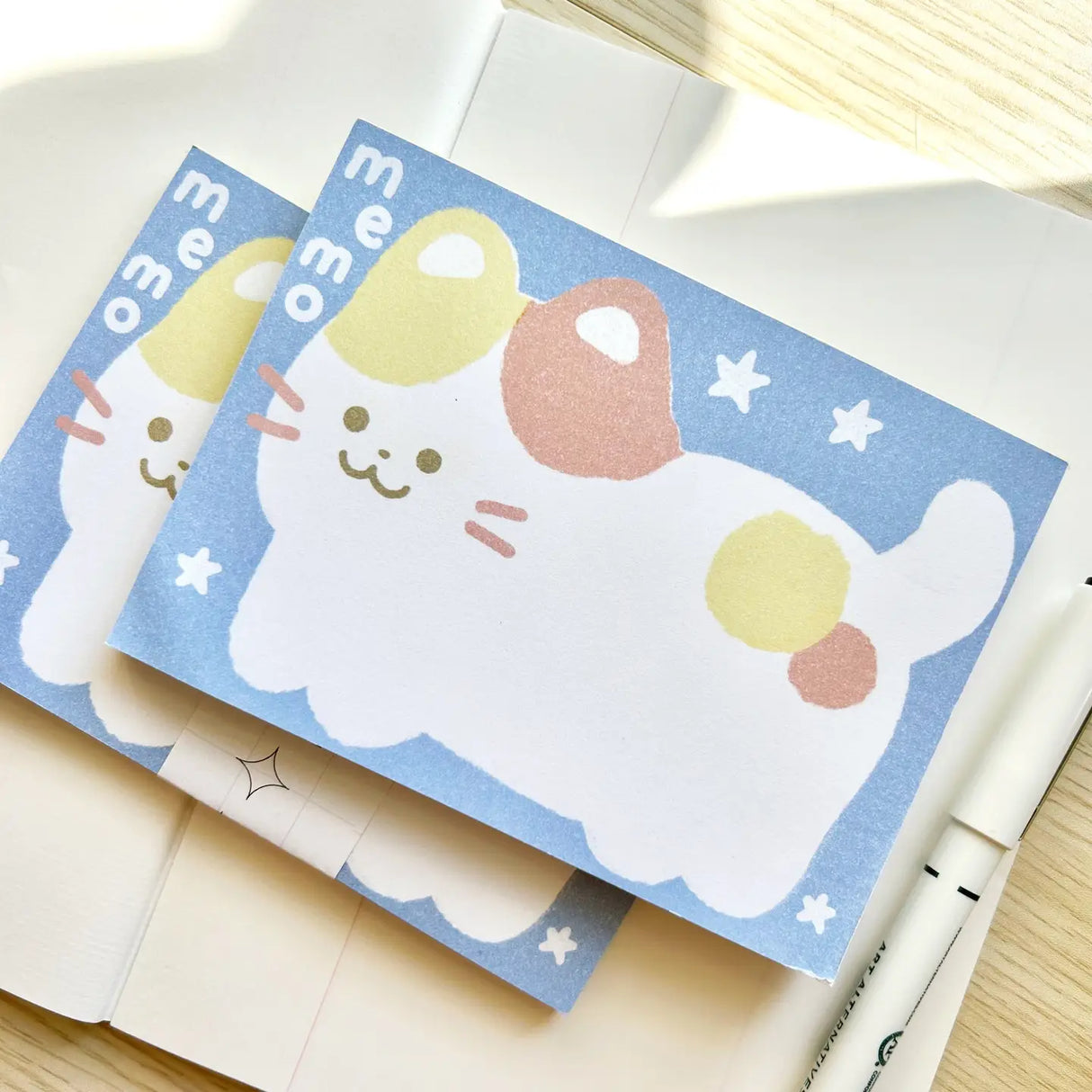 Chocolett - Kitty Memo Pad
This memopad comes with 50 thick pages and measures 5.5 x 4 inches big. It’s cutely decorated with a giant kitty for all your notes and memos.
Please note that these are not sticky notes.
Includes 1 memo pad