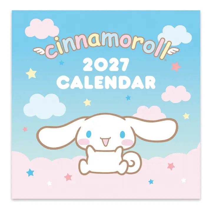 Make 2027 your best year yet with this classic 12" × 12" Cinnamoroll™ Wall Calendar (Jan.–Dec. 2027). Filled with adorable artwork, this 12-month calendar doubles as cheerful wall décor, brightening any space while helping you stay organized all year.
• 12"w x 12"h closed
• 12 months (Jan.–Dec. 2027) • 13 pages; 150 gsm acid-free, FSC®-certified paper
• Saddle-stitch binding
© 2026 SANRIO CO., LTD. Used Under License.