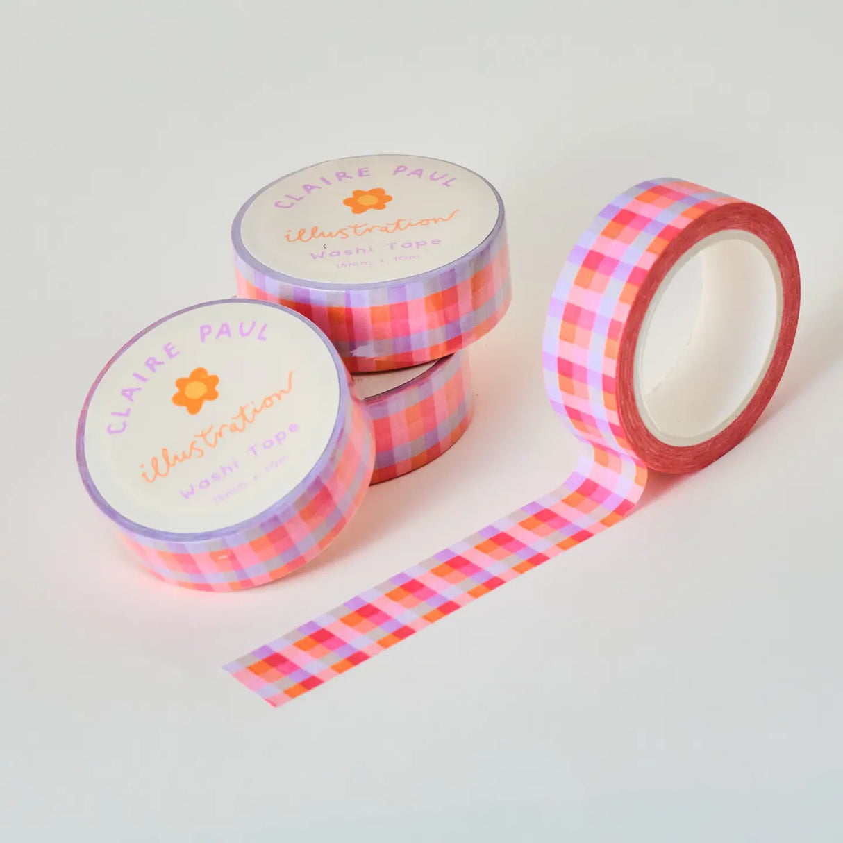 Cute & colourful hand drawn gingham washi tape!
This paper masking tape is perfect for decorating your bullet journal and planners, scrapbooking & gift wrapping. It'll add some fun and colour to any surface and is easy to peel off.
10m x 15mm