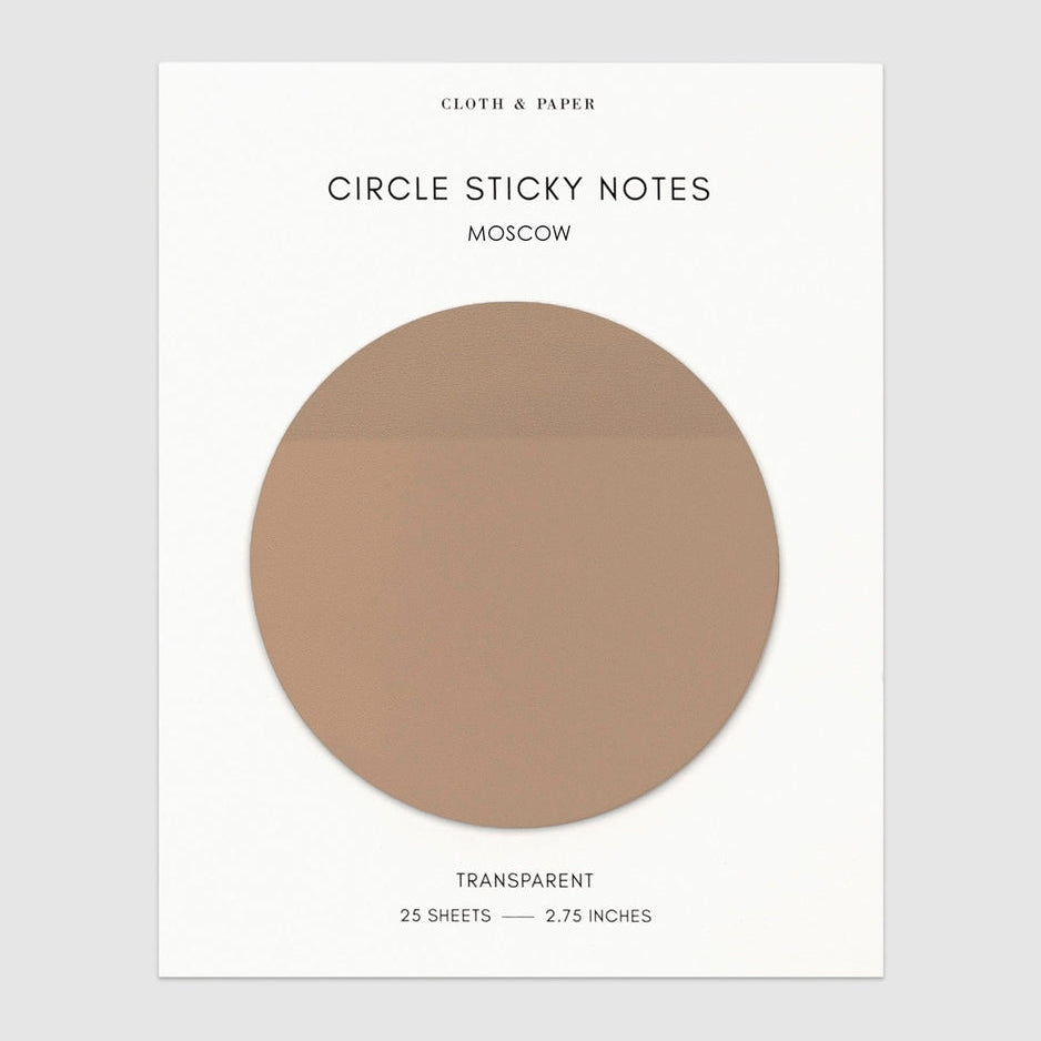 Cloth & Paper - Transparent Circle Sticky Notes Moscow