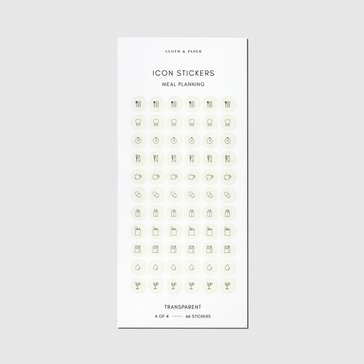 Refine your planning routine with our Healthy Planning Sticker Set, designed to help you stay consistent with both physical wellness and meal planning goals. Featuring our signature Ash and Angora colors, these transparent stickers layer beautifully over any planner spread without adding visual clutter.
Features
* Printed on transparent material for a seamless, luxe look
* 264 total stickers: 4 sheets with 66 stickers each
* Includes 2 Physical Wellness sheets: 1 in Ash, 1 in Angora
* Includes 2 Me