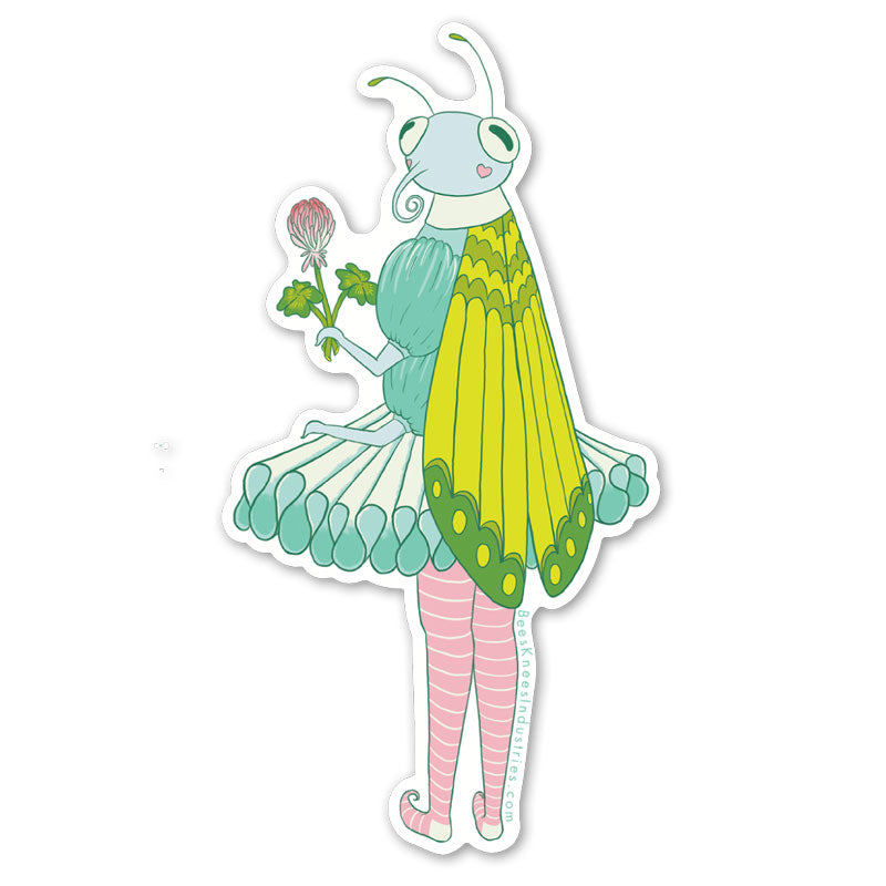 Clover Butterfly Vinyl Sticker