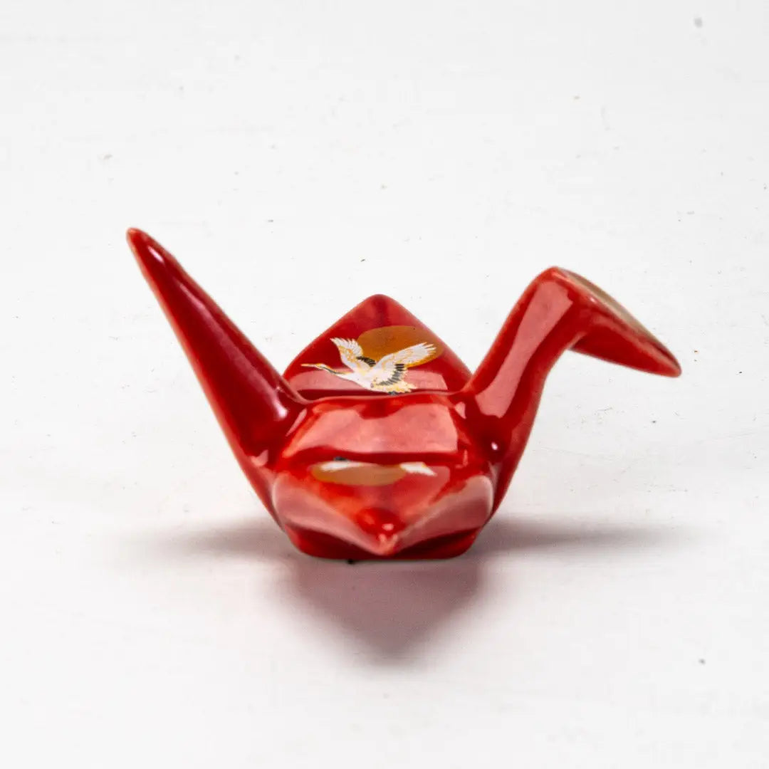 Origami Crane Moon Red Chopstick Rest
