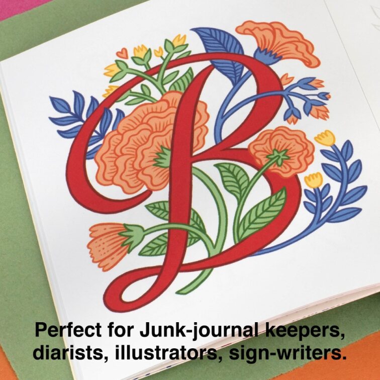 Make your words beautiful and unique with this easy-to-follow hand-lettering how-to.
Create your own ornate, hand-lettered alphabets with this easy-to-follow, interactive book. With 26 of her most popular scripts presented through simple exercises, professional hand-lettering artist Kate Forrester shares her steps to lettering perfection. Ranging from fluid calligraphic styles to antique mosaics, there's an alphabet for every occasion.
Perfect for Junk-journal keepers, diarists, illustrators, sign-w