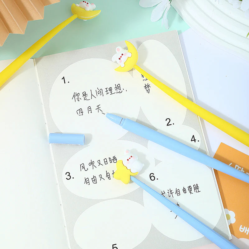 These cute animal gel pens are perfect for planning, for work, home, desk or for school. They will be a beautiful addition to your pen collection!
• 0.5mm Gel Ink
• Black Ink
• Writes very smoothly
• Measures approx. 6" - 7"
• Includes 1 pen, we will send one random color/design