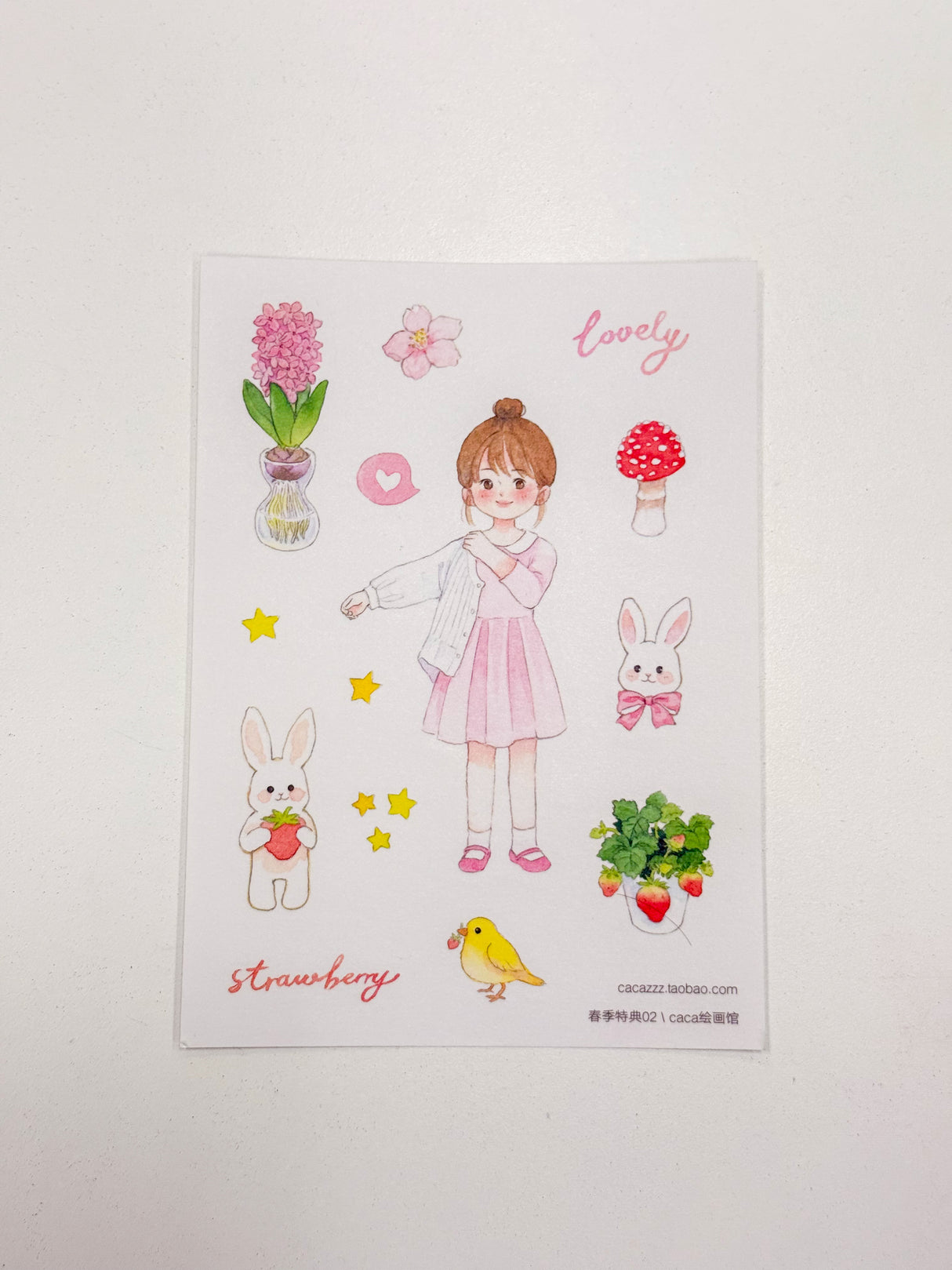 Cute Girl Washi Sticker Caca