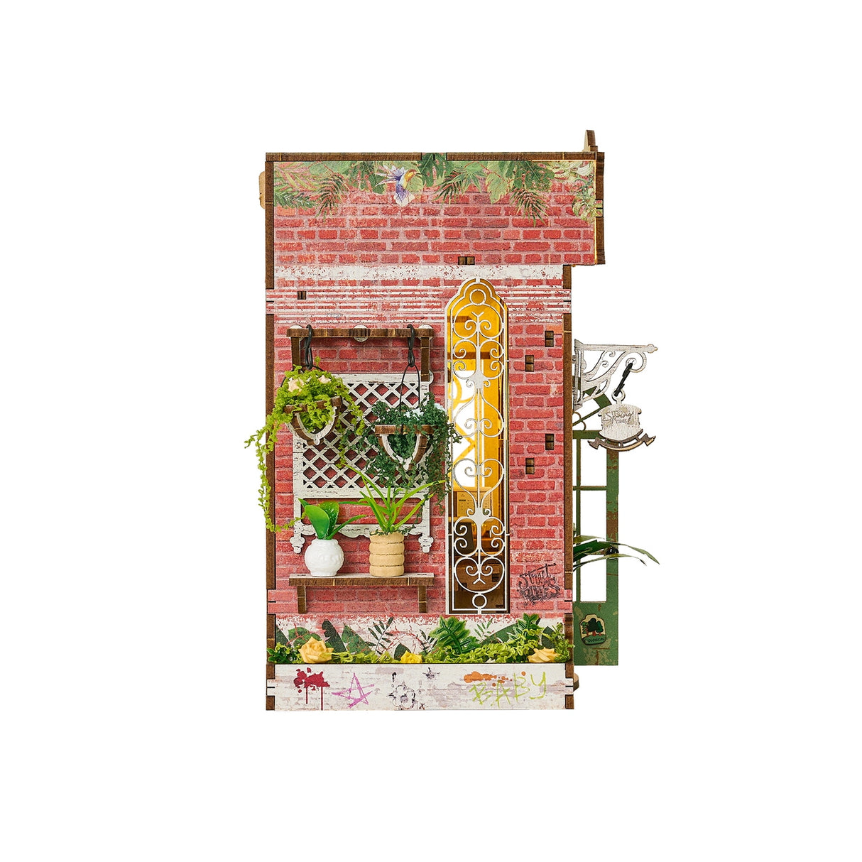 Step inside The Flower Shop, a cozy miniature haven where vibrant flower arrangements bloom in elegant vases, lush potted plants thrive, and fresh bouquets overflow with color. This delightful build features classic red brick walls, a welcoming wooden arched doorway, and a checkerboard floor that adds timeless charm.
2 AAA batteries required; batteries are not included.
Ages 14+
248 pieces
Assembled size: 4.53 x 3.94 x 7.4 inches