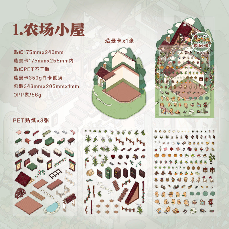 Unleash your creativity with these 3D scene stickers! Perfect for kids and adults, you can design your own eco home scene with 3 sets of sticker sheets!
1 piece of landscape paper
3 sticker sheets
7.2 in x 11.6 in