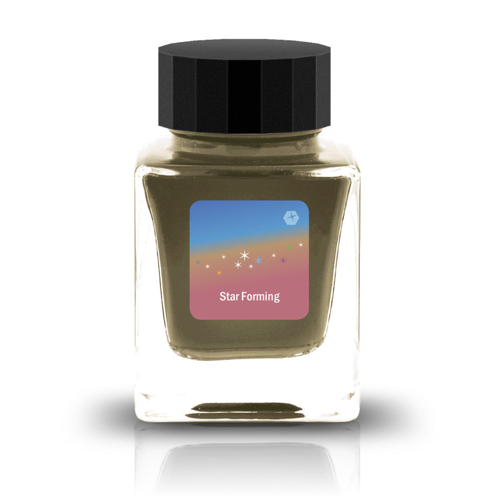 The DEEEP SPACE Collection is a series of fountain pen inks inspired by the mystery of the cosmos. Each color captures the spirit of the universe, from the deep stillness of interstellar space to the luminous shimmer of distant stars and the vivid tones of swirling nebulae. Formulated for smooth, effortless flow, these inks may also reveal subtle color-shifting effects, bringing dimension and brilliance to every stroke.
Brown Beige
30ml