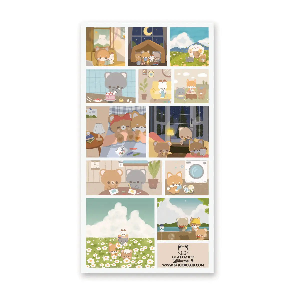 🐻🌼 @lilartstuff’s kawaii sheet follows the sweetest animal friends through their cozy everyday adventures! Whether they’re baking treats, crafting together, doing chores, or curling up for a well-earned rest, these cuties prove that both work and play are always better when shared with friends!
Art by: @lilartstuff
