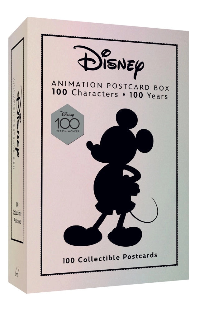 This collectible keepsake box of postcards features 100 beloved Disney and Pixar characters in celebration of 100 years of Disney animation.
This collectible postcard box celebrates the enduring magic of Disney over the last 100 years with 100 of your favorite Disney and Pixar characters-from Mickey Mouse, Woody, and Olaf to Maleficent, Scar, and Ursula. Including final frames of the most beloved heroes, loyal sidekicks, and wicked villains throughout Disney's animation history, these 100 high-quality, ful