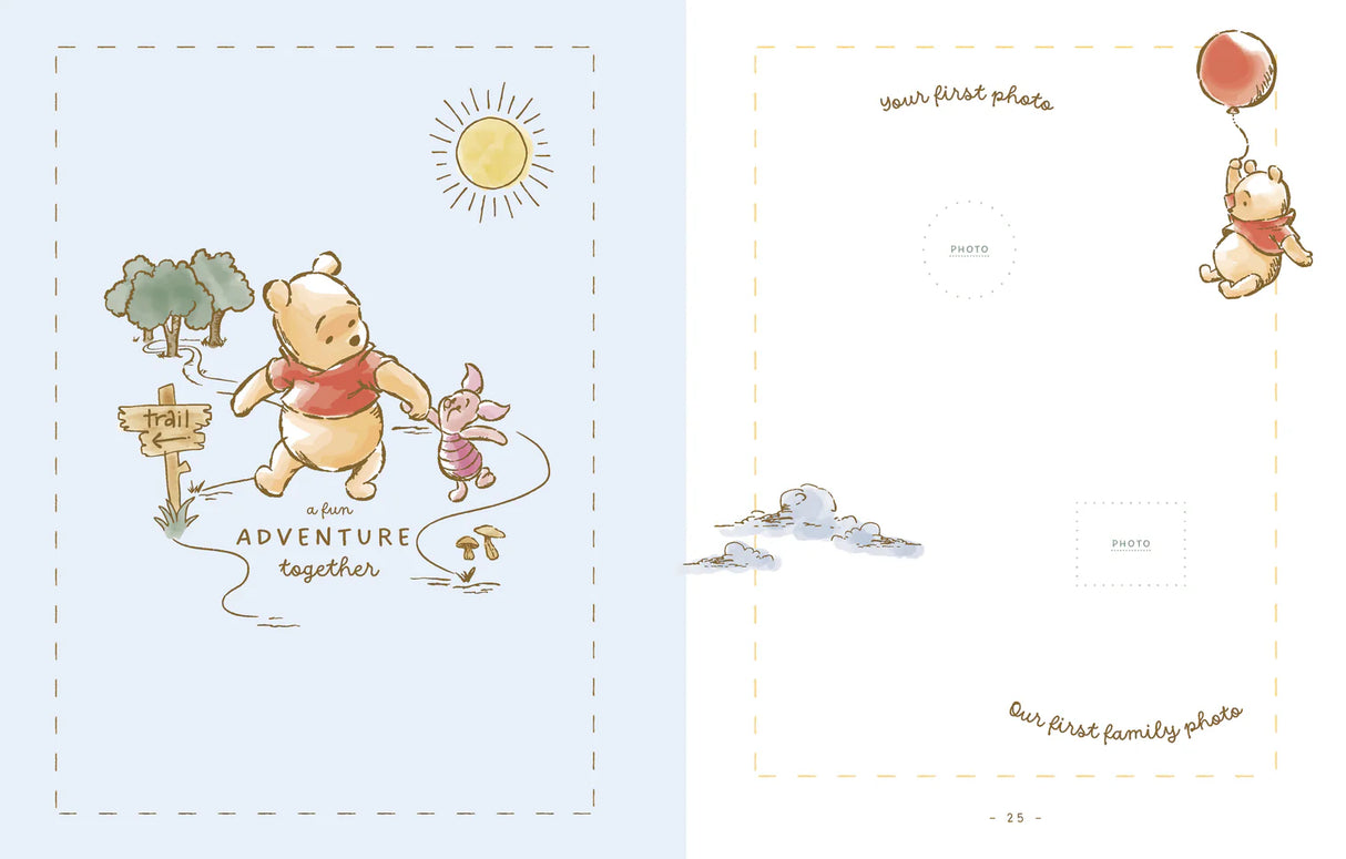 Create a heartfelt, Pooh Bear–inspired heirloom to be loved by your family for years to come. Complete with adorable illustrations from the Hundred-Acre-Wood, this charming scrapbook journal invites you to record important moments, save precious keepsakes from baby's first years, and fill each page with unforgettable memories to treasure for a lifetime.