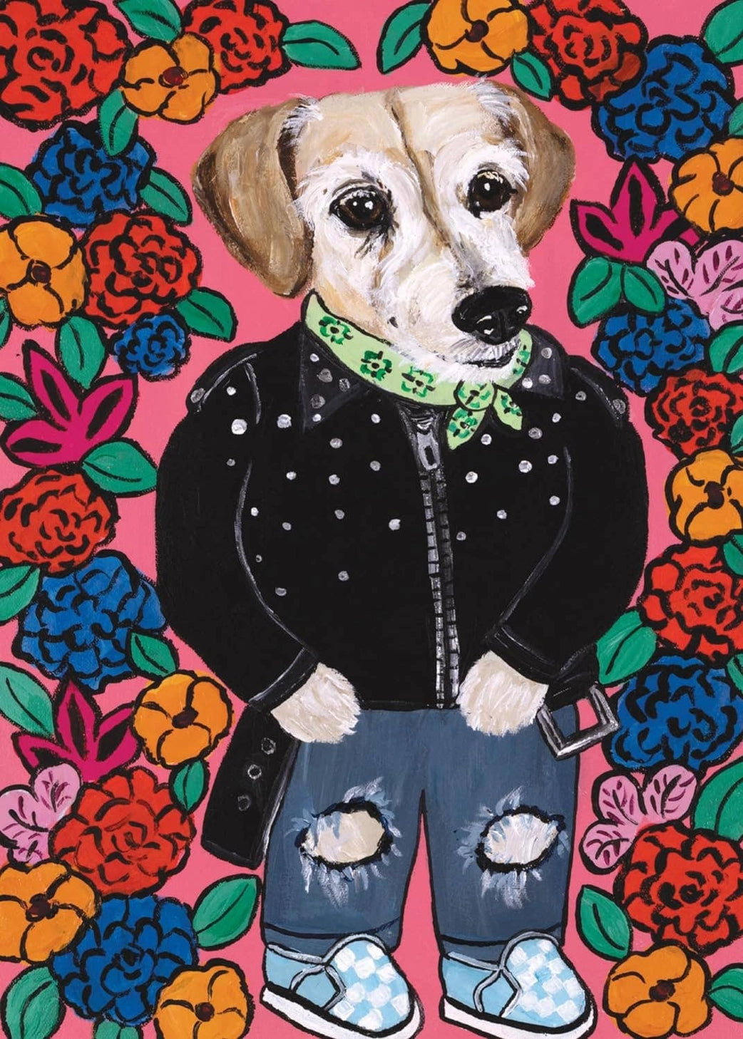 No canines are cooler than the twenty stylin' and wildin' dogs in this hilarious set of 20 postcards by artist Carly Beck. These paintings of perfectly dressed dogs feature top breeds like Frenchies, retrievers, and many more, each inviting you into a world that's part Richard Scarry, part Vogue fashion shoot.
Postcards; 5 x 7 inches; 20 pages.