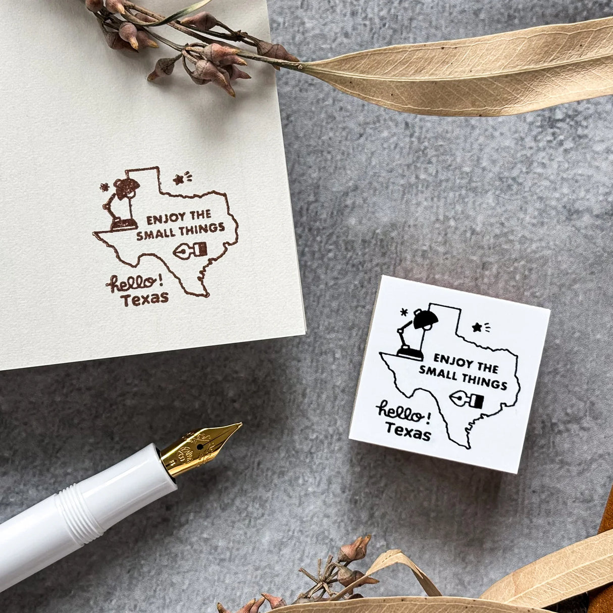 Eric Small Things TX Rubber Stamp - Texas Shape