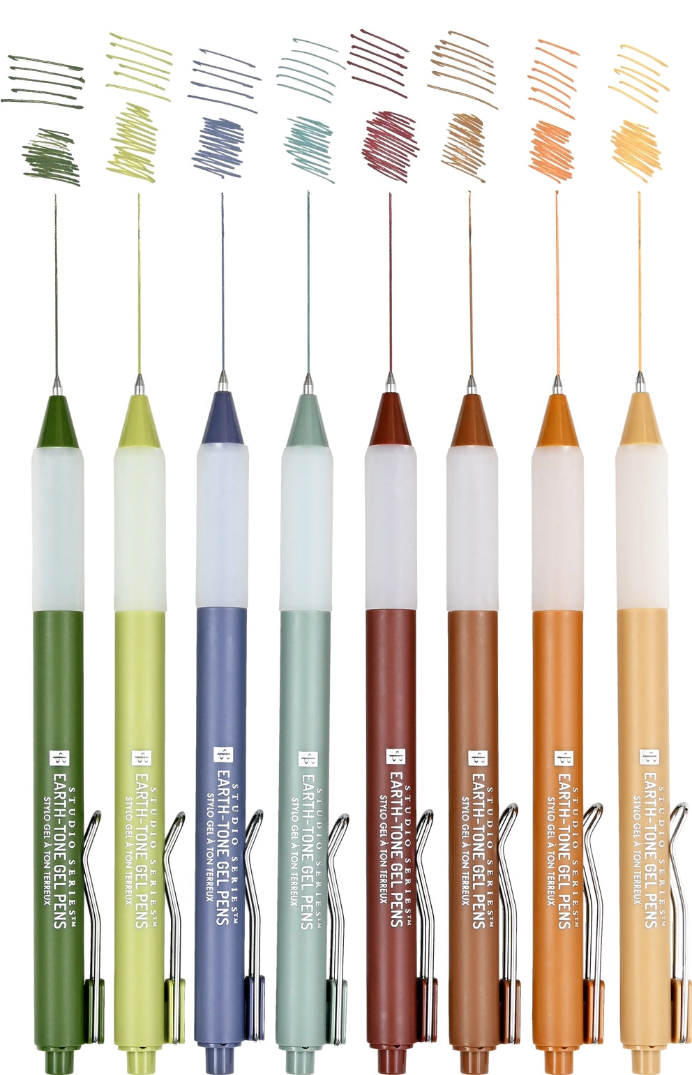 Quick-drying fine-tip gel pens with expressive earth-tone colors provide a seamless flow of ink for a flawless writing experience! Retractable gel pens are perfect for intricate journaling, drawing, planning, and more! Ultra-fine 0.5 mm tips for precision writing. Smudge-free. No bleed-through. Choose from a palette of 8 earth tones to bring a touch of nature to all your writing projects. Perfect for sketching, note-taking, and correspondence. 8 earth-tone colors feature greens, blues, and browns.