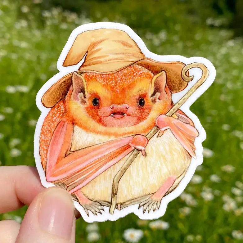 Allison Stoiser Art - Eastern Red Bat Wizard Vinyl Sticker