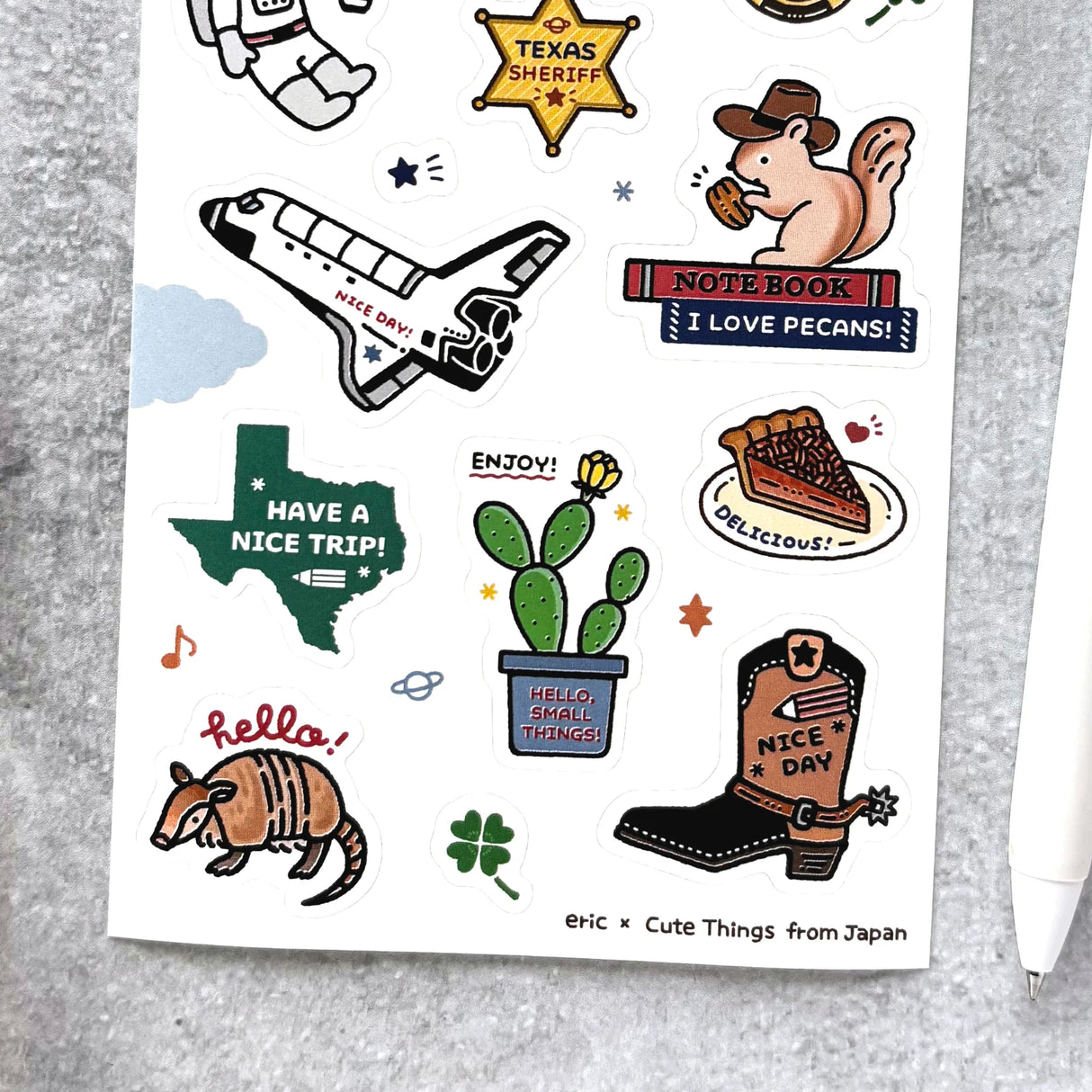 Eric Small Things - Hello Houston Sticker Sheet