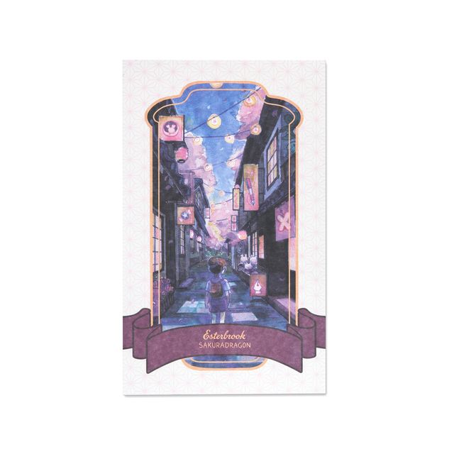 Featuring original Sakura Street illustrations by Cindy Duong, this five-piece blotter paper set adds the collection's colorful imagination to a useful fountain pen accessory. The papers can be used to absorb excess ink while writing or as decorative placeholders and bookmarks within a journal.
