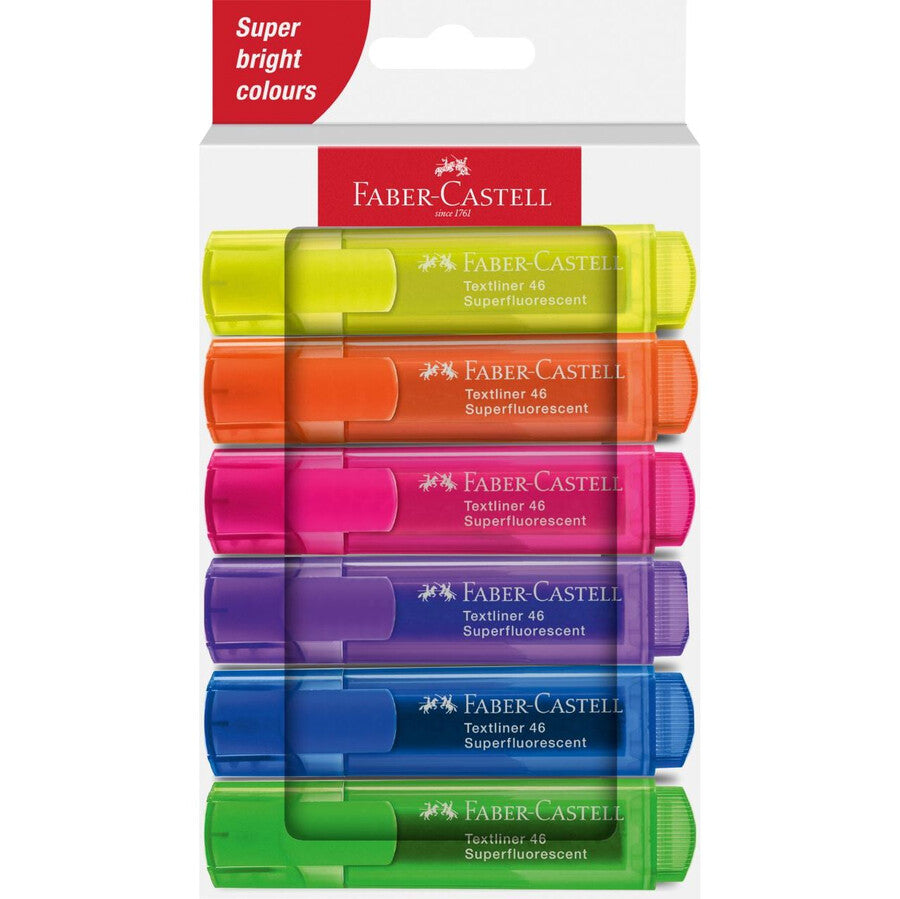 Faber-Castell Highlighters - Superfluorescent Colors 6 Pack