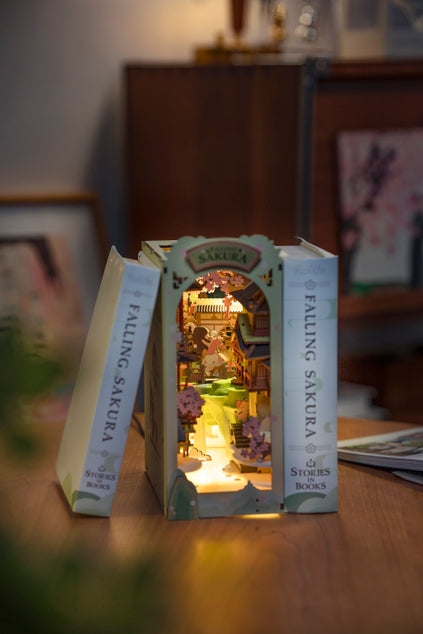 Falling Sakura Book Nook Kit Diy Miniature House