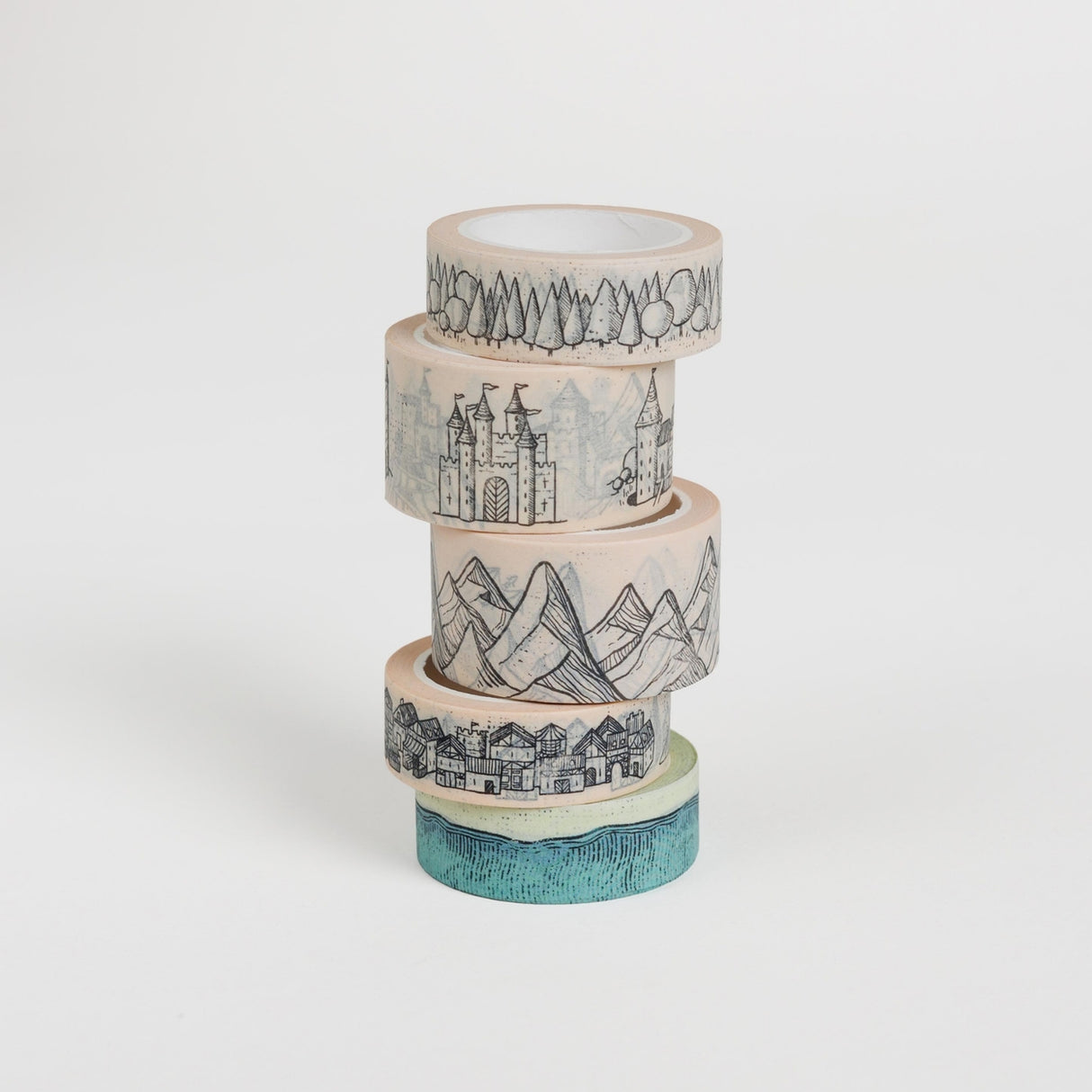 Kingdom of Threads - Fantasy Mountain Range Washi Tape - Mapmaker Series