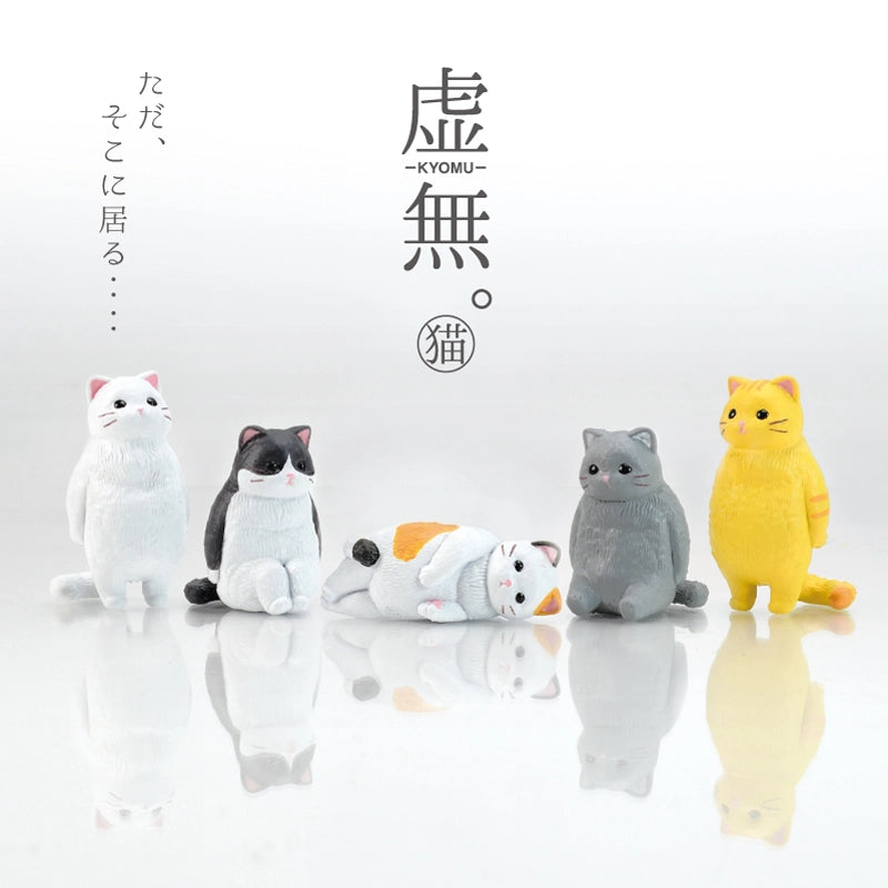 Just standing there... The soothing sight of them standing with a neutral expression...
Cats with nihilistic expressions and poses
Lineup (5 Variants):
White
Brown tiger
Black × White
Gray
Calico Cat