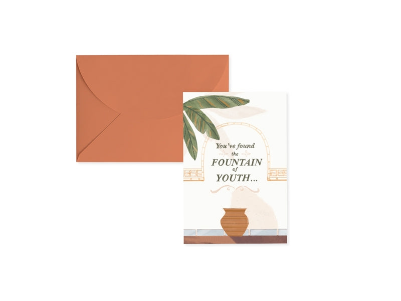 Tarjeta emergente con forma de fuente