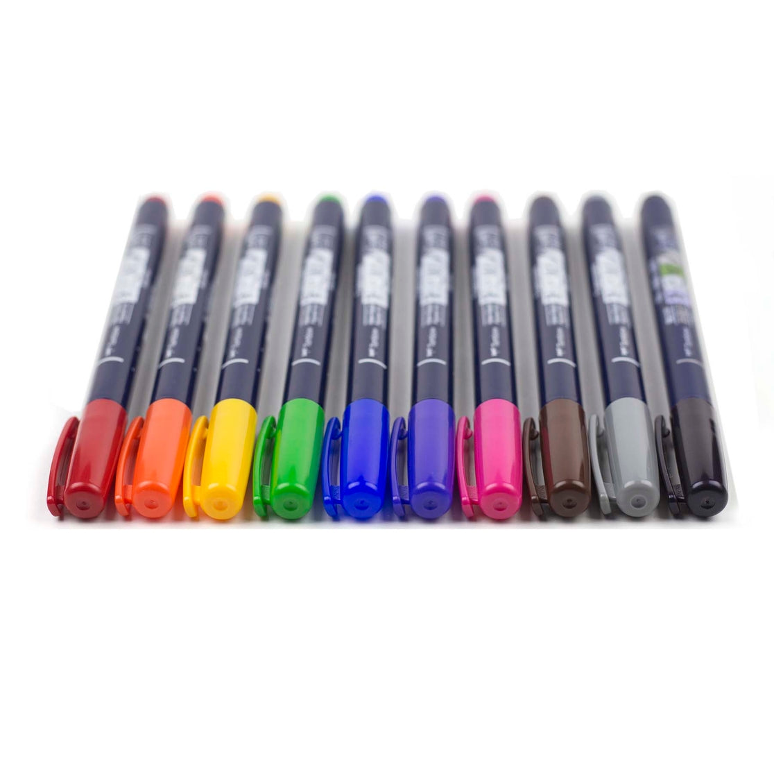 Juego de pinceles de colores Fudenosuke, paquete de 10