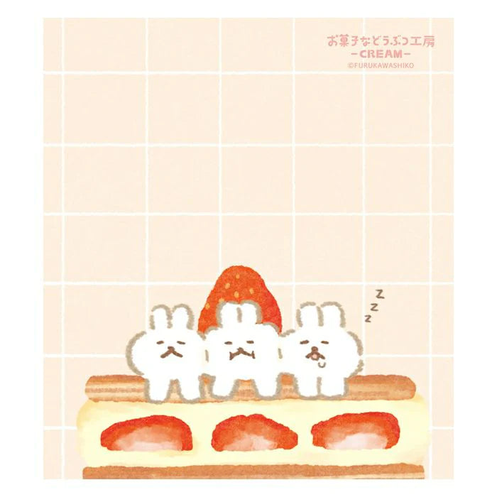 Introducing the cute memo pads from the "Okashina Animal Studio" collection! The Japanese word "okashina" comes with 2 different meanings; one which means funny and one which means sweets. These are both depicted well within the different memo designs that you will see in this collection.