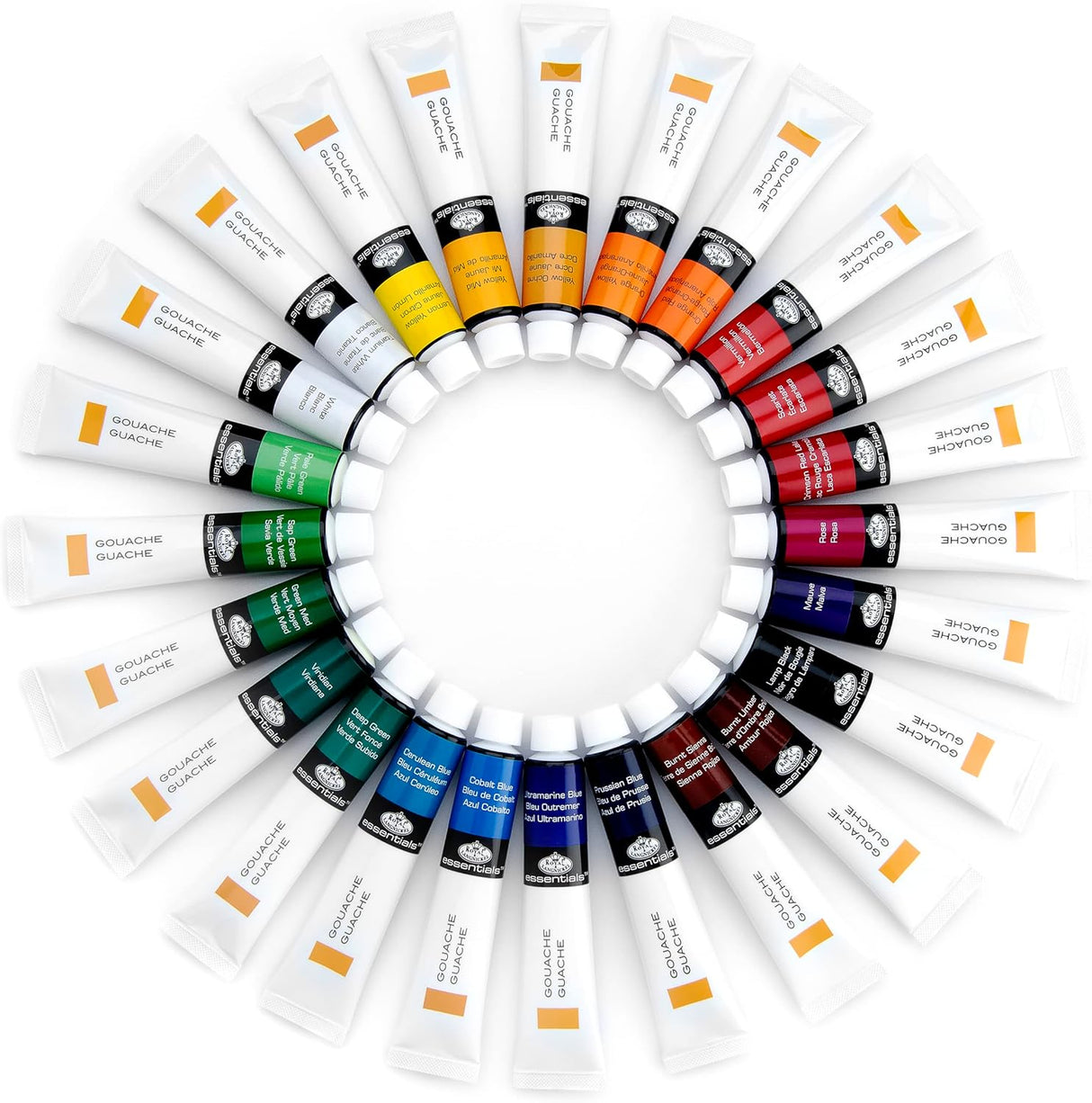 Pinturas acrílicas gouache, 12 ml, paquete de 24
