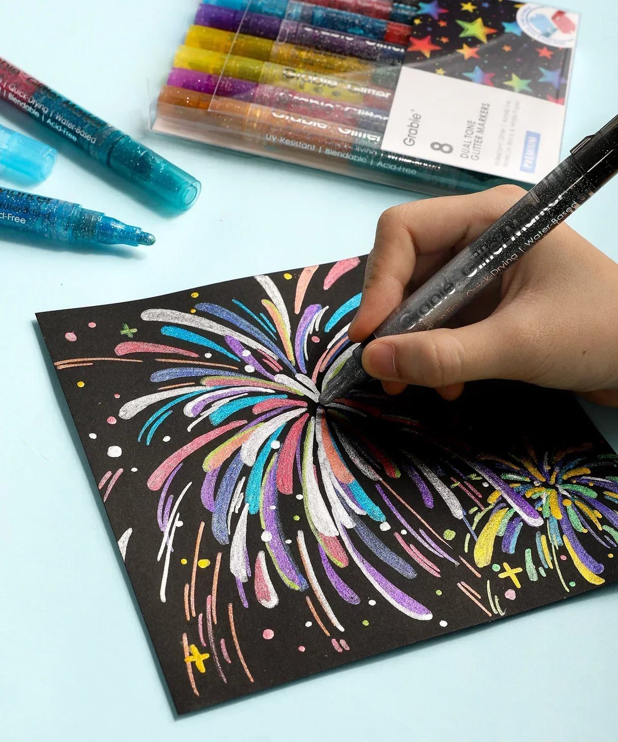 Get ready to elevate your art with our Dual Tone Iridescent Glitter Acrylic Paint Markers! With vibrant colors that shift and sparkle, these markers make every creation a dazzling masterpiece—perfect for unleashing your imagination wherever you go!