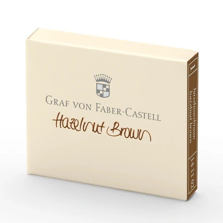 Each pack of Graf Von Faber-Castell cartridges come with 6 ink cartridges. These inks are document proofed: smudge-resistant, reproducible, light-fast and waterproof, cannot be erased and is resistant to many chemicals and solvents. Highest-quality ingredients.
Each cartridge is 0.86 ml.
6 ink cartridges
