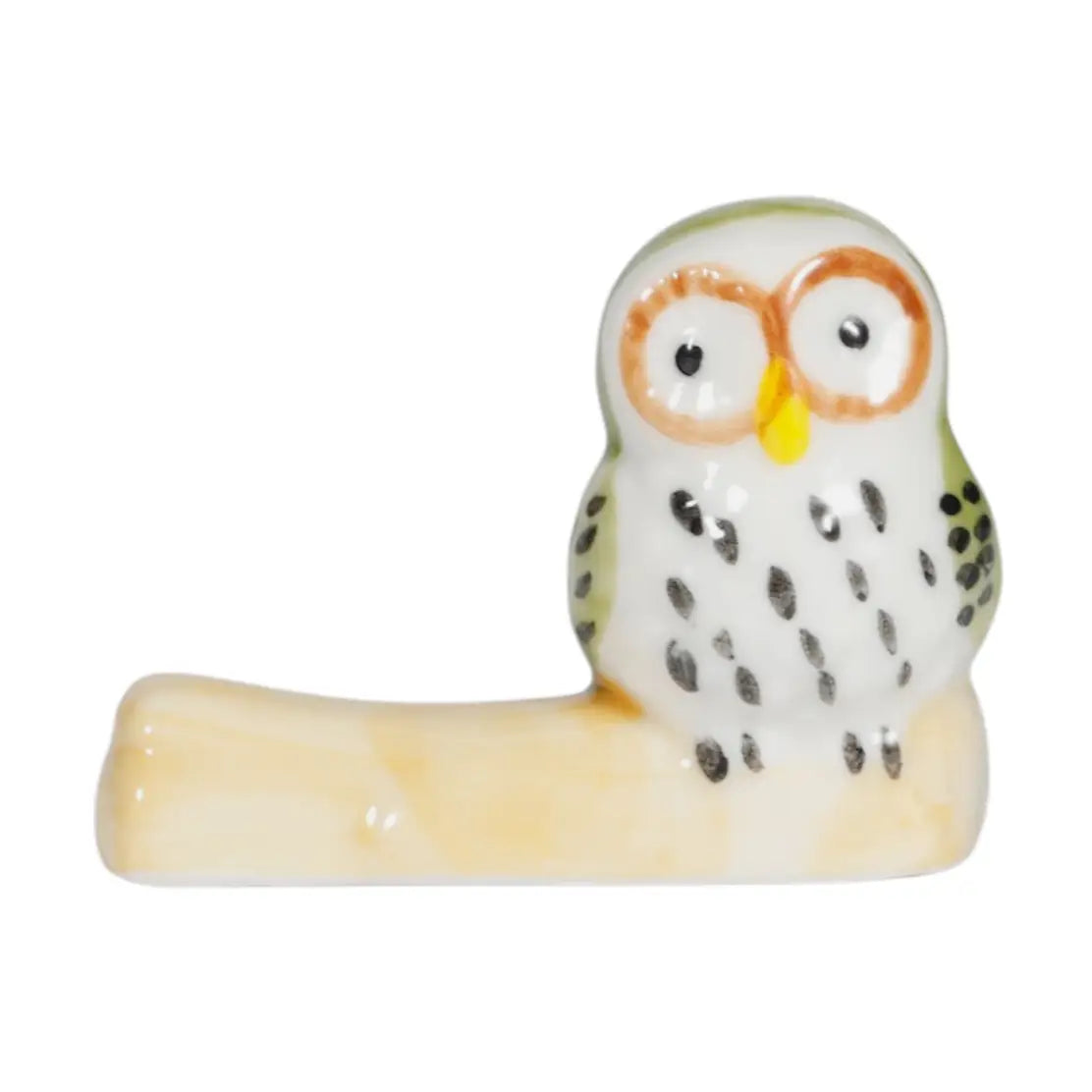 Green Owl Porcelain Chopsticks Rest