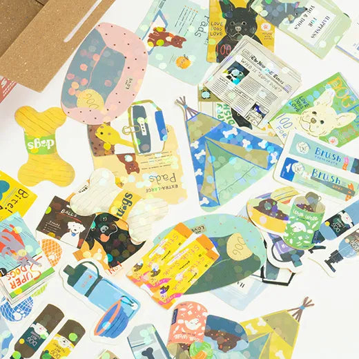 Greeting Life Hako Flake Stickers Dog Supplies Mini Sticker Box Dog