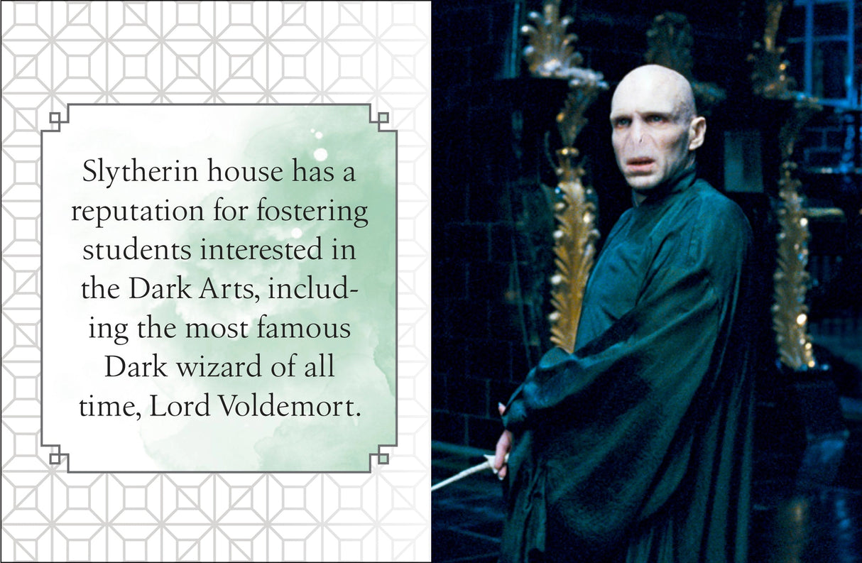 Go behind the scenes of the beloved Harry Potter films and discover all things Slytherin! Meet famous—and infamous—students and staff, explore key locations like the Chamber of Secrets, and learn everything there is to know about the house known for its cunning, ambition, and connection to the Dark Arts.
One of a new line of collectible pocket-size art books on the Harry Potter films, this book about Slytherin house features exciting artwork and behind-the-scenes facts in a fun, readable miniature size. F