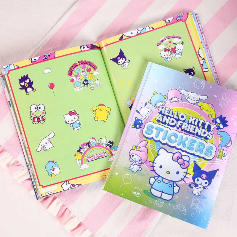 More than 500 colorful stickers of Hello Kitty and Friends are perfect for scrapbooking or decorating your personal items.
Ever since Hello Kitty made her first appearance in 1974, she has garnered millions of fans over several generations and continues to be popular today. This collection of more than 500 colorful stickers includes Hello Kitty and Friends in a variety of fun poses and features favorite Sanrio characters, group poses, icons, and fun graphics that are perfect for scapbooking or decorating s