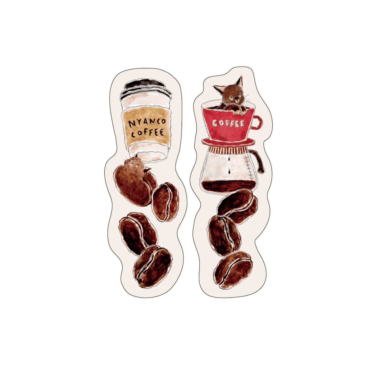 By making 70% of the adhesive side of the label, Pita Fusen can be stuck firmly and does not peel off easily. The cute die-cut type has a shape that makes the most of the design of the illustration. The design is based on an illustration by Tokorokomugi, an illustrator who is very popular on SNS for drawing loose and slightly funny animals. The small (bookmark type) is a convenient size when you want to put a marker on your page. It is designed to stick firmly so that it will not easily peel off from b