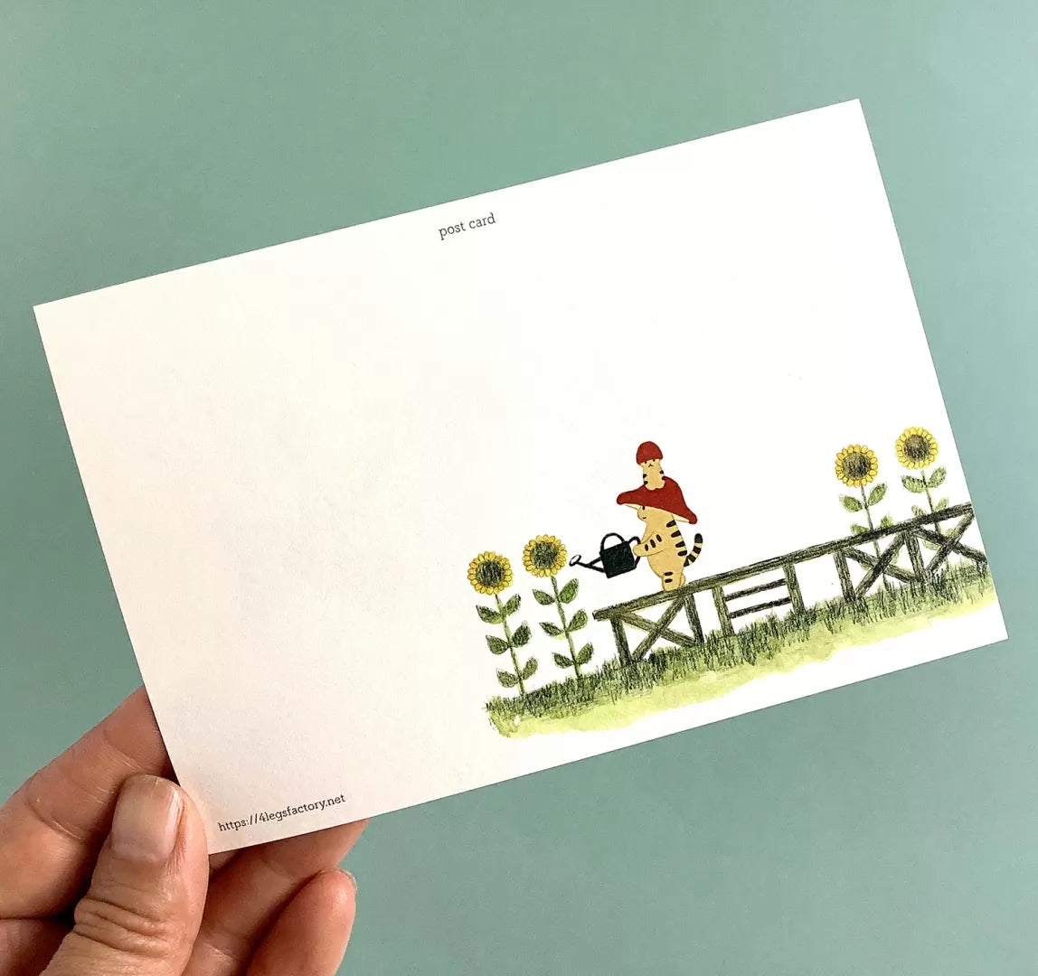4legs Postcard - Mushroom Cats Summer
