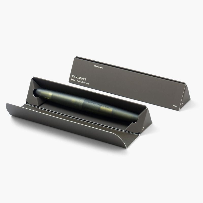 A pen that evokes the texture of frosted glass. Its translucency reveals the internal mechanism as an aesthetic feature. Careful consideration of form and colour palette ensures an elegant presence, even when not in use.
The pen is equipped with thoughtful functionality, including an extended grip section and a screw cap designed for quick access with minimal turns. The visible ink level allows for easy refills.
Available in a Fine and Medium nib
Includes converter
Steel nib