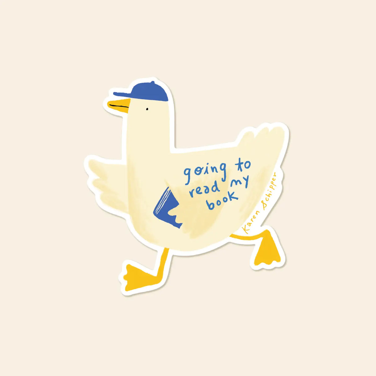 If you stock book stickers, this one practically sells itself. Duck Reader Sticker brings instant charm to your display with a cozy little duck clutching its favorite read — a cute book sticker readers can’t help but smile at.
Made from matte-coated, waterproof vinyl, it’s durable enough for laptops, planners, water bottles, and more. It’s an easy impulse add-on for cat people, best friends, and shoppers looking for a small but meaningful gift.
Measures approximately 3 inches
Matte coating; durable, water