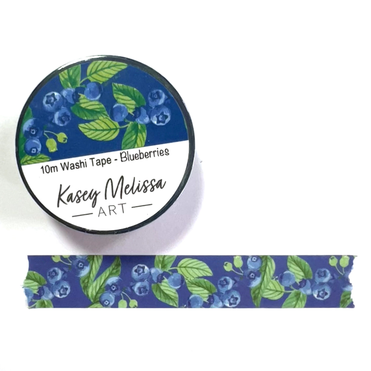 Blueberry washi tape. Add a bit of color to your journal, letters or scrapbooking.
- 15mm wide
- 10 Meters long
- designed by Kasey
Images and art copyright Kasey Melissa Art