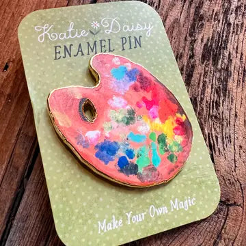 Artist Palette Enamel Pin by Katie Daisy
A tiny treasure to pin on your jacket, tote, or favorite old flannel—each one a little love letter to country delights, small joys, and the art of noticing.