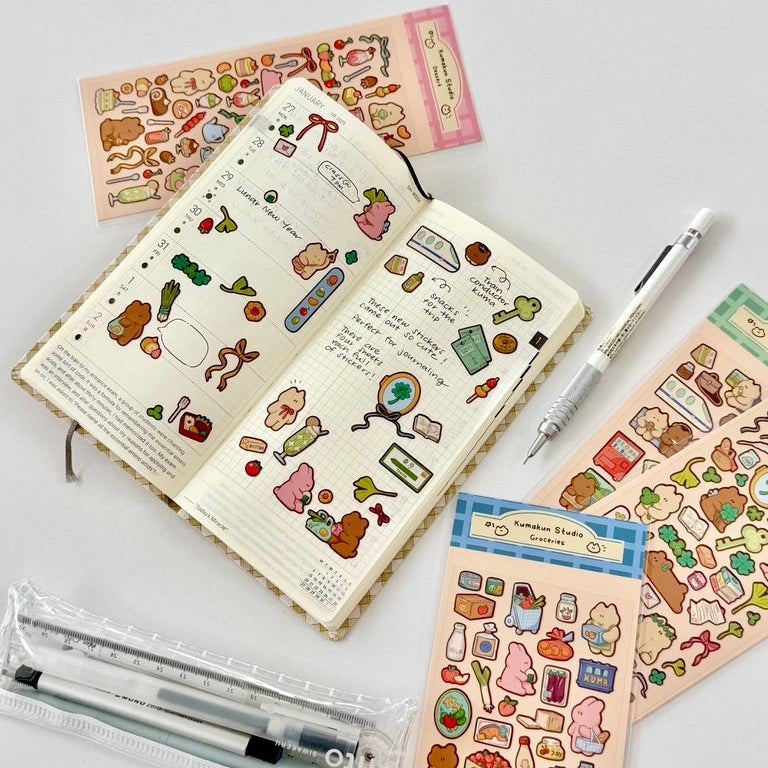 Cute deco stickers!
Great for journaling and Polaroid deco :)
Waterproof, matte PVC material
Size: 7.5 x 15.5 cm sheet