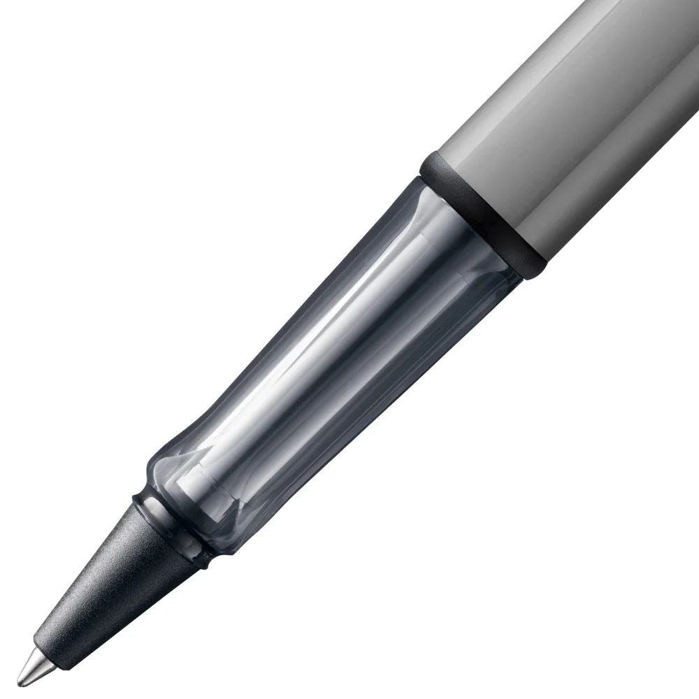 Light, lighter, LAMY AL-star: the writing classic made of resistant aluminium masters all challenges of everyday life in style. The transparent grip lies comfortably in the hand and, with an unobstructed view of the ink duct, turns the functional into a visual highlight. The series is ever inspiring with new special editions in current trendy colours and is thus an inspiring must-have in any pencil case.
Lightweight rollerball pen with ergonomic grip made of high-quality transparent plastic.
Distinctive m