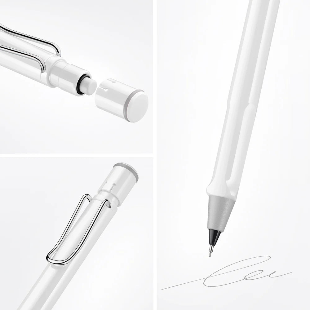 Fountain pen, icon, global success: the LAMY safari has been a beloved classic since its introduction in the 1980s and enjoys a cult status untypical for a writing instrument. Countless colours and ever-changing special editions make hearts beat faster - whether for the pencil case or the carefully curated fountain pen collection.
The LAMY safari is more than the sum of its details: it is aesthetic, robust and individual. The distinctive, self-sprung clip keeps the writing instrument securely fastened in p