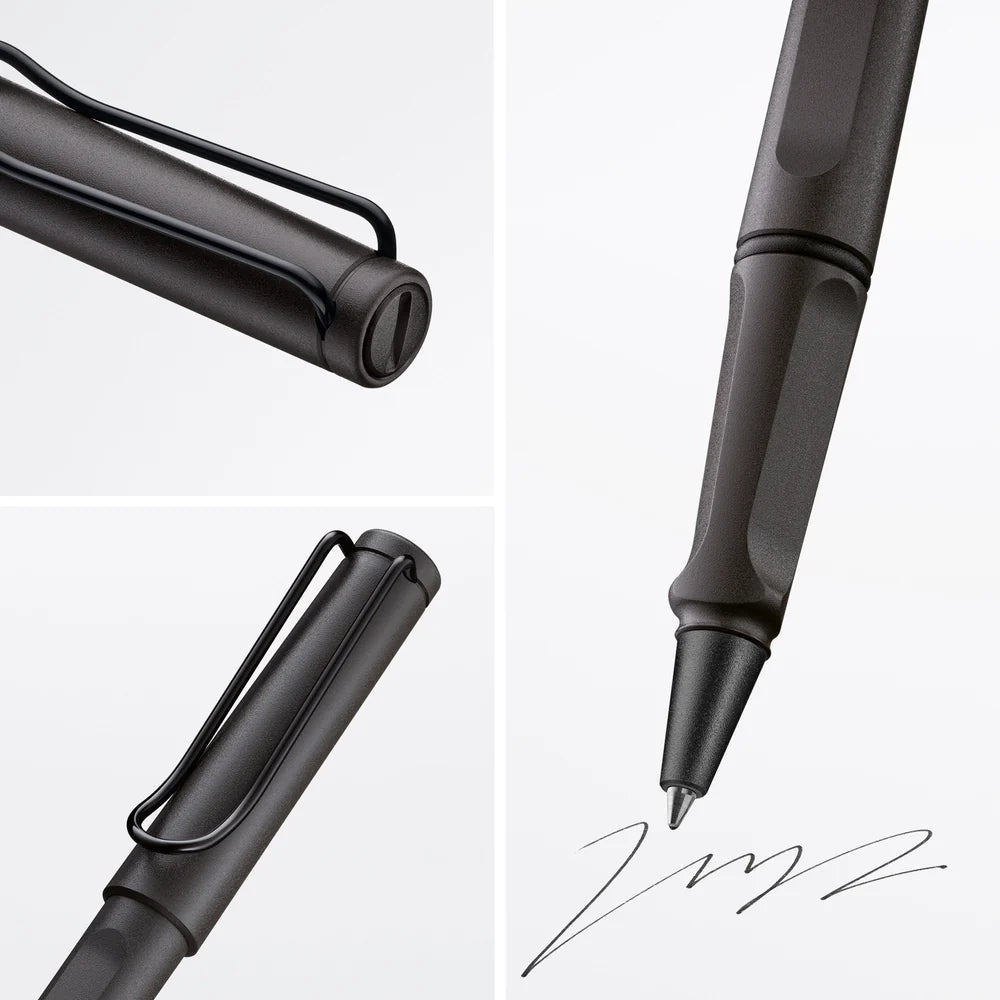 Fountain pen, icon, global success: the LAMY safari has been a beloved classic since its introduction in the 1980s and enjoys a cult status untypical for a writing instrument. Countless colours and ever-changing special editions make hearts beat faster - whether for the pencil case or the carefully curated fountain pen collection.
The LAMY safari is more than the sum of its details: it is aesthetic, robust and individual. The distinctive, self-sprung clip keeps the writing instrument securely fastened in p
