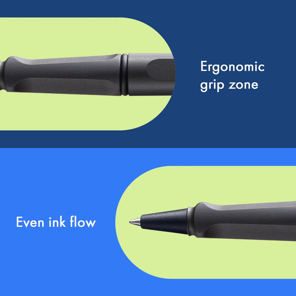 Fountain pen, icon, global success: the LAMY safari has been a beloved classic since its introduction in the 1980s and enjoys a cult status untypical for a writing instrument. Countless colours and ever-changing special editions make hearts beat faster - whether for the pencil case or the carefully curated fountain pen collection.
The LAMY safari is more than the sum of its details: it is aesthetic, robust and individual. The distinctive, self-sprung clip keeps the writing instrument securely fastened in p