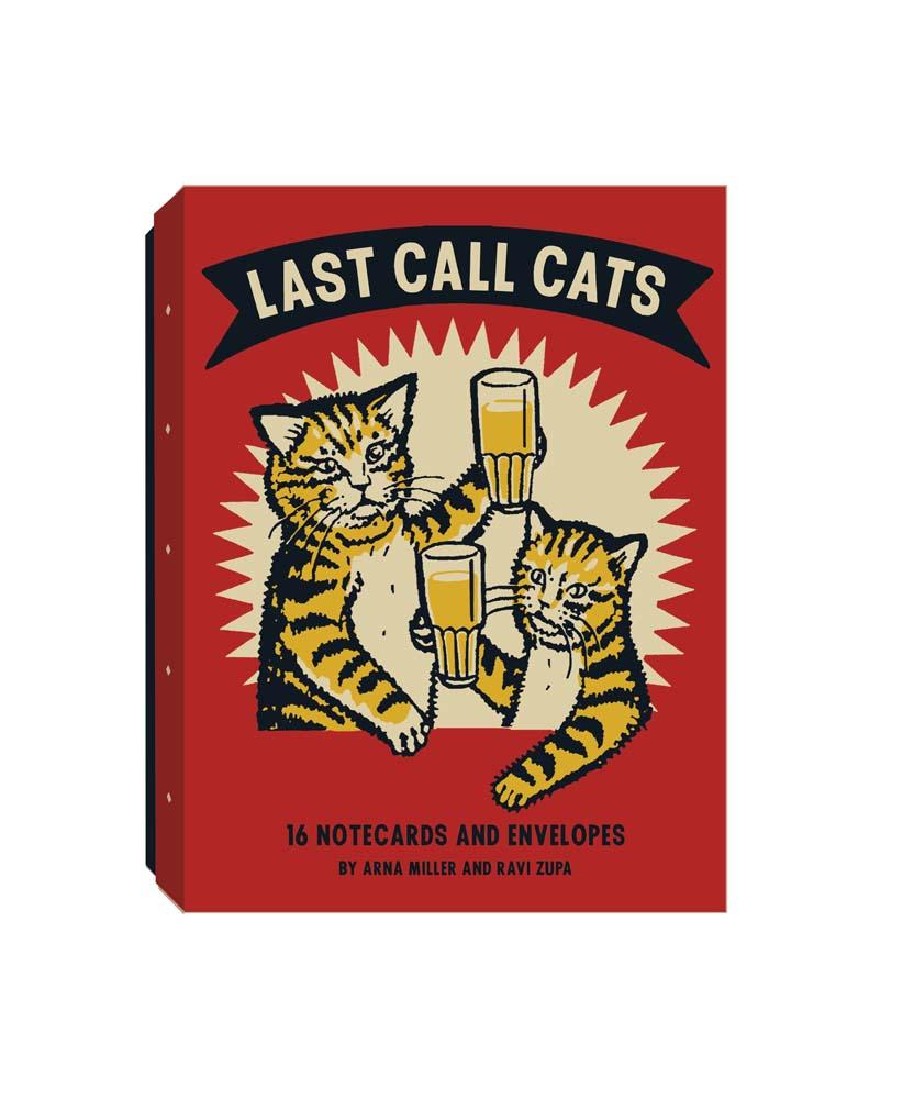 It's a cat's night out with these hilarious and irreverent notecards for any occasion!
While the rest of the world sleeps, these cats are out for a night on the town—and all the fun and embarrassing situations that come with it! These 16 unique, highly shareable notecards feature bar-crawling, beer-drinking cats, ready for any event. So choose some fancy beer, have a clumsy dance party, and celebrate the late night with these cats!